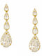 Dangle Earrings Made of 9K Gold with Stones
