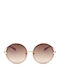 Trussardi Woman Sunglasses with Gold Frame and Brown Lens STR219F 300R