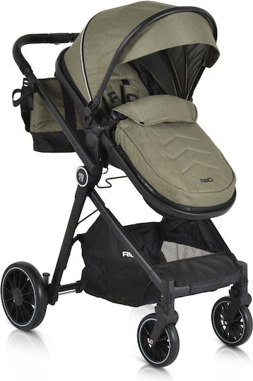Moni Rio Reversible 3 in 1 Baby Stroller Suitable for Newborn Green