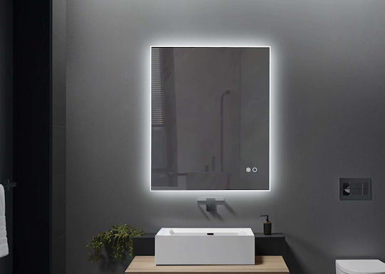Polihome Wandspiegel mit Rahmen 60x60cm