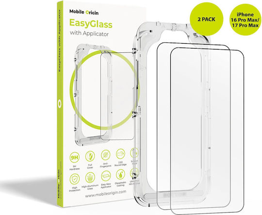 Mobile Origin 2.5D 0.33mm Tempered Glass 2τμχ (iPhone 17 / 17 Pro / 16 ProNothing Phone (3))