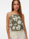 Women's Sleeveless Khaki Top