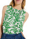 Women's Sleeveless Blouse Green