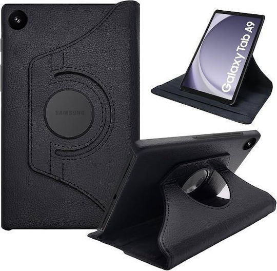 Book Cover Case 360 Degree Rotating Stand Protective Cover Samsung Galaxy Tab A11 8.7 2025 Black