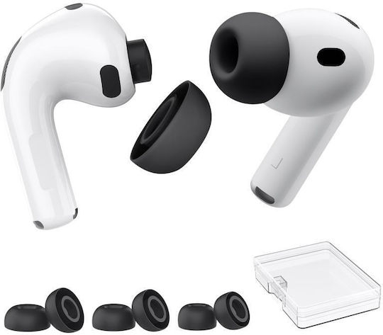 Silicone Eartips Ahastyle Wg187 Apple AirPods Pro 3 S M L Black 3 Pairs