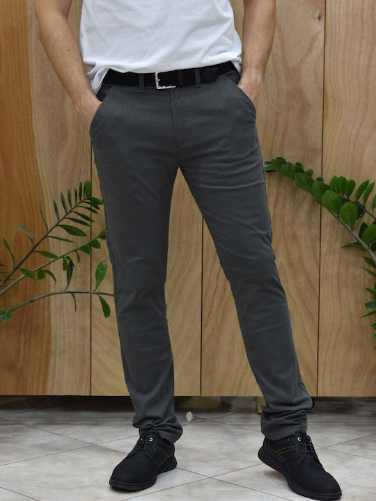 Παντελόνι Chino Ελαστικό σε Slim Εφαρμογή Γκρι