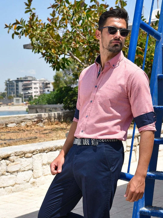 Long Sleeve Shirt in Regular Fit Peach