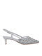 Leather Heels With Medium Silver Heel