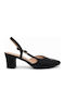 Heels with Strap & Chunky Mid Heel Black SL-E5521-26HH-MAVRO