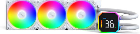Montech HyperFlow Digital 360 Υδρόψυξη AIO CPU με 3 Ανεμιστήρες 120mm και ARGB Φωτισμό Λευκή