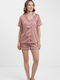 Lovelx Homewear Summer Women's Pink Pyjama Set