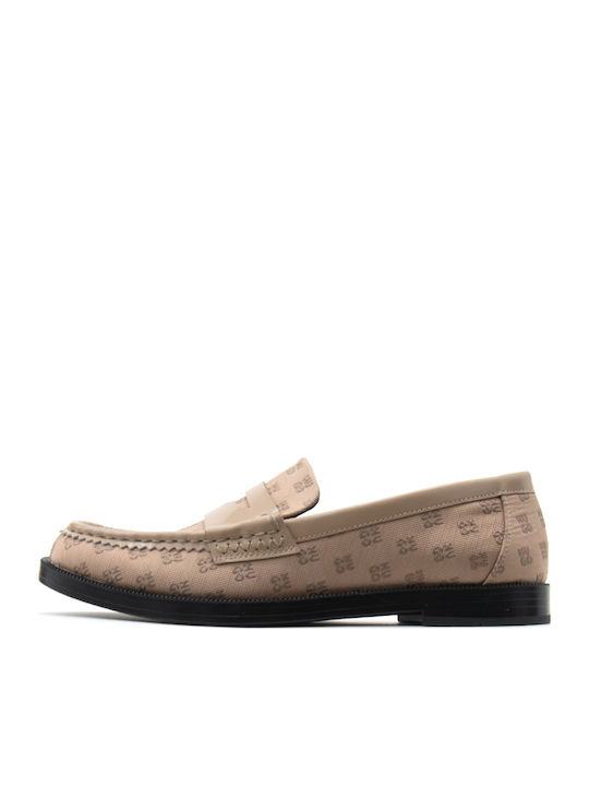Hugo Δερμάτινα Γυναικεία Loafers σε Ροζ Χρώμα