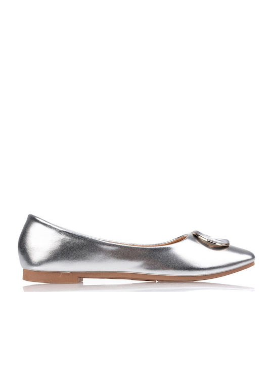 Women's Ballerina Shoes in Silver Colour