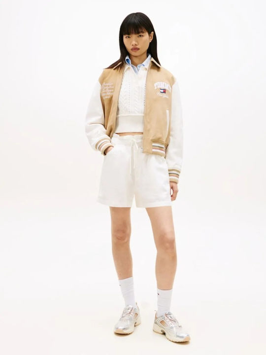 Tommy Hilfiger Γυναικείο Λινό Σορτς Μπεζ