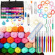 Set De Croșetat XXL Zola 113 Piese 40 Bobine 9 Croșete 2-6 Mm Ace Foarfece Alte Accesorii Multicolore