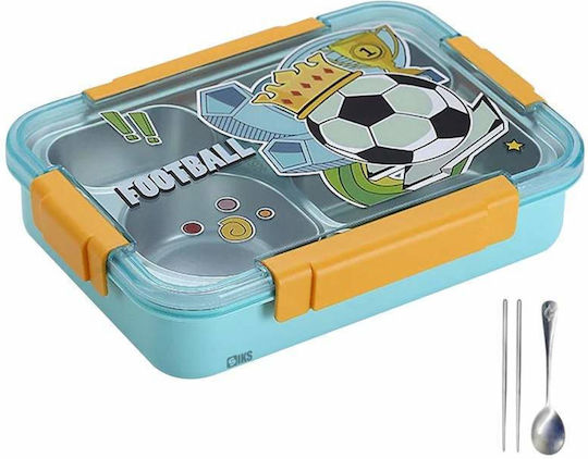 Cutie De Prânz Pentru Copii Din Inoxidabil Tematică Fotbal 0.9 Litri Izotermică Verde 26 x 19 x 7 cm