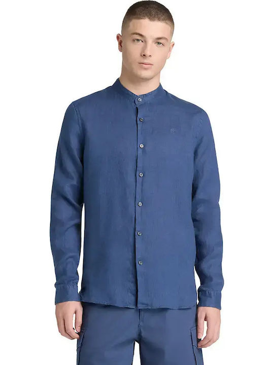 Mill Long Sleeve Linen Shirt Blue