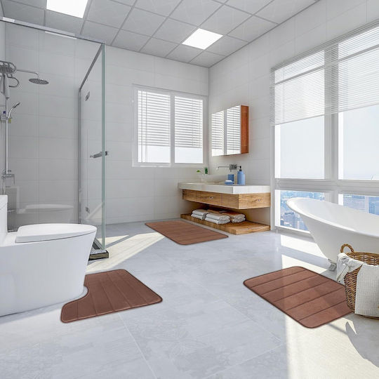 Alista Home Σετ Πατάκια Μπάνιου AT1CT-IM1P-RS1S-DT25025/006 Καφέ 50x80εκ. 2τμχ Alista Home Σετ Πατάκια Μπάνιου AT1CT-IM1P-RS1S-DT25025/006 Καφέ 50x80εκ. 2τμχ