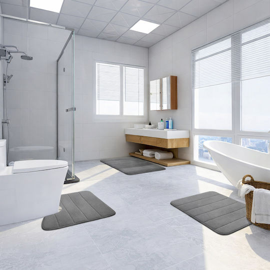 Alista Home Σετ Πατάκια Μπάνιου AT1CT-IM1P-RS1S-DT25025/005 Gray 50x80εκ. 2τμχ Alista Home Σετ Πατάκια Μπάνιου AT1CT-IM1P-RS1S-DT25025/005 Gray 50x80εκ. 2τμχ