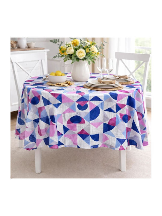 Pucioasa Măsuță Rotundă Bumbac Violet/Albastru Φ140cm