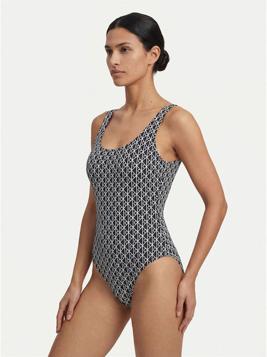 Tankini Swimsuit Emblem Black