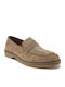 Leather Men's Loafers in Brown Color