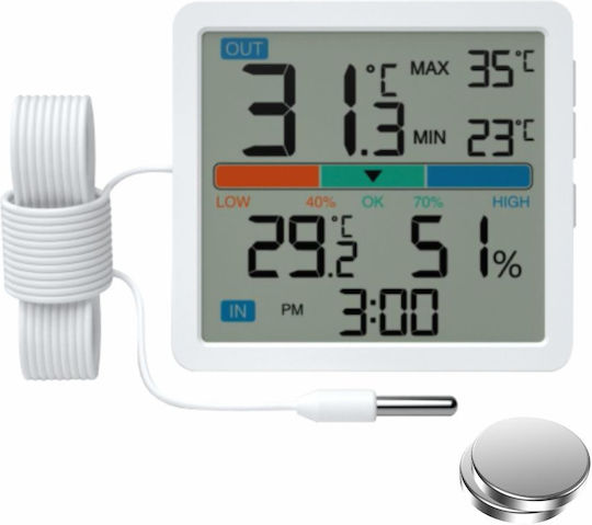 Manta Digital Thermometer & Hygrometer for Indoor & Outdoor Use
