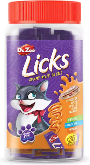 Dr Zoo Licks Creamy Chicken Snack Jar 36 X 15gr