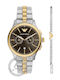 Emporio Armani Мъжки Хронограф Метална Гривна Комплект Стоманена Гривна Ar80084set