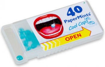 PaPerMints Cool Caps Breath Strips & Mints for Fresh Breath 40 Pieces