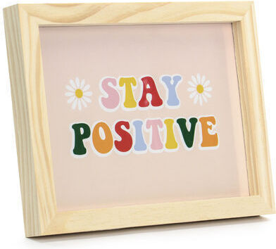Stay Positive Kinder Bilderrahmen Hölzener