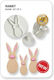 PME Cookie Cutter Bunny Spring X3 42 55 83mm