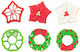Decora Kuchenringe Poinsettia & Kranz 9,5-8,5x2,2cm Stück X2