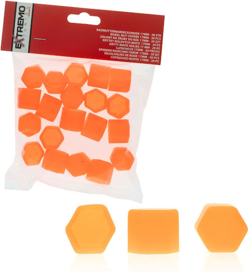 17 Mm Orange Screw Caps 20 Pcs Remover Installation From Rim