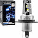 NovSight Car Lamp H4 Canbus LED 6500K Cold White 12V 25W