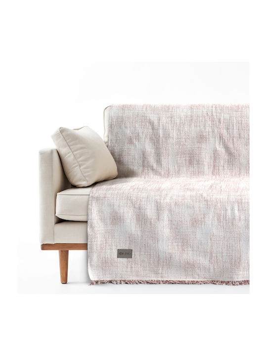 Lino Home Ριχτάρι Πολυθρόνας Ζακάρ 180x180εκ. Κεραμιδί