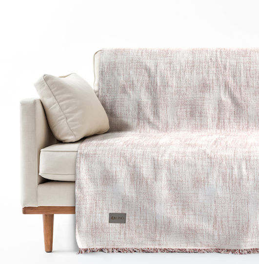 Lino Home Ριχτάρι Πολυθρόνας Ζακάρ 180x180εκ. Κεραμιδί