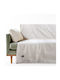 Lino Home Sofa Throw 2 Seater Jacquard 180x250cm Ecru