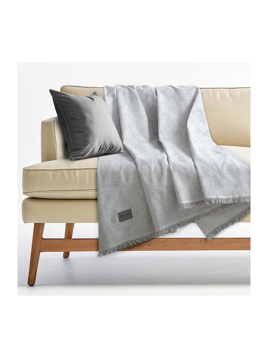 Lino Home Sofa Throws 2 Seater 180x250cm Gray