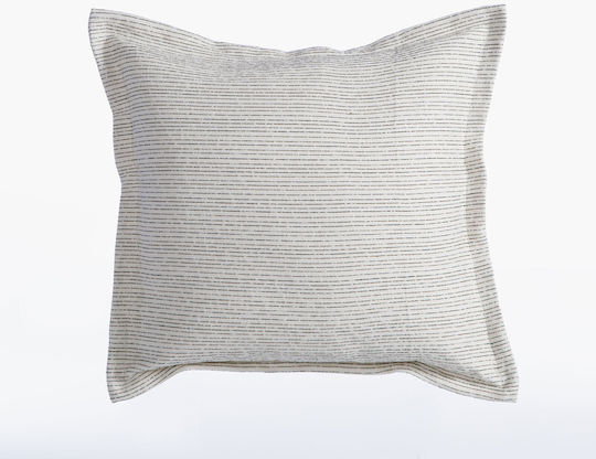 Nef-Nef Homeware Μαξιλάρι Καναπέ Malta Εκρού / Μαύρο 50x50εκ.