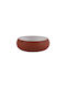 Deep Round Porcelain Orange Serving Bowl Diameter 18cm