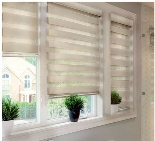 MRShome Rollos Partieller Blackout Doppelt Beiges P100xH230cm MRShome MRShome Rollos Partieller Blackout Doppelt Beiges P100xH230cm MRShome