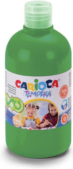Carioca Tempera Colour Paint Green in Bottle 500ml