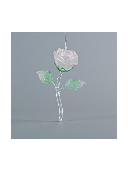 279207 Trandafir Acrilic 3D Roz 8,8x12,1cm Set 6 Bucăți
