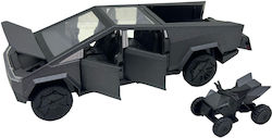 Model Metalic Tesla Cybertruck Gri Metalat Atv Scara 1:32 Sunet Lumini Uși Deschise
