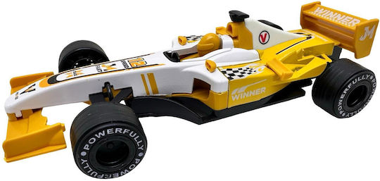 Yellow Formula 1 Warrior Model 1:20 Plastic Metal Pull-back Wide Wheels