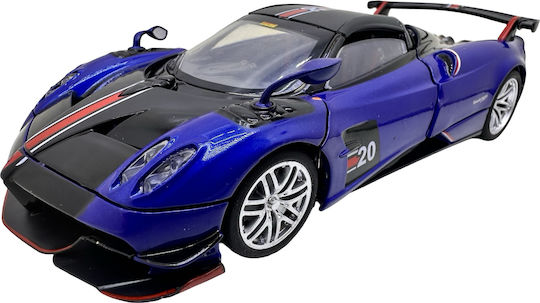 Replica Metalică Albastră Pagani Huayra BC 1:32 Lumini Sunete Uși Capotă Portbagaj Deschise