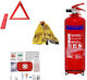 KTEO Kit Fire Extinguisher Triangle First Aid Kit Vest Hammer