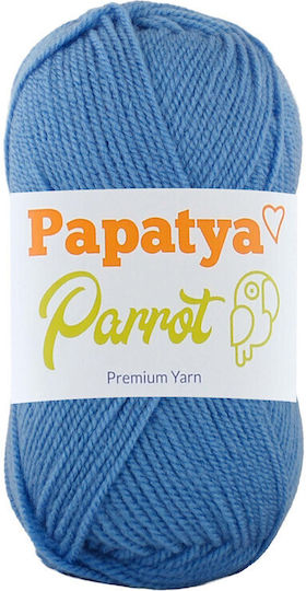 Papatya Papatya Parrot Acrilyc Blaues Strickgarn 113m 50g