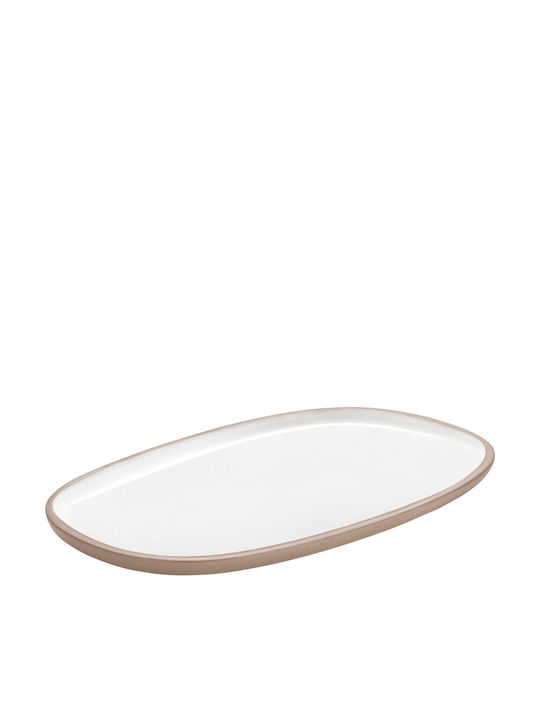 Kumo Servierplatte Oval aus Porzellan Rosa 31x20cm